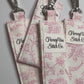 Blush Bloom Lip Balm Holder Keychain